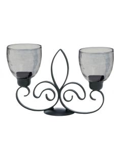 FLEUR DE LIS DUO CANDLE STAND
