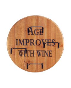 AGED ROUND WINE WALL RACK