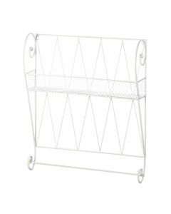 WHITE WIRE WALL SHELF