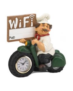 CHEF W/WIFI SIGN AND CLOCK
