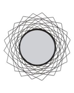 GEOMETRIC BLACK WALL MIRROR