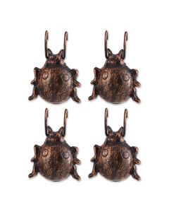 LADYBUG CAST IRON POT HANGER SET OF 4